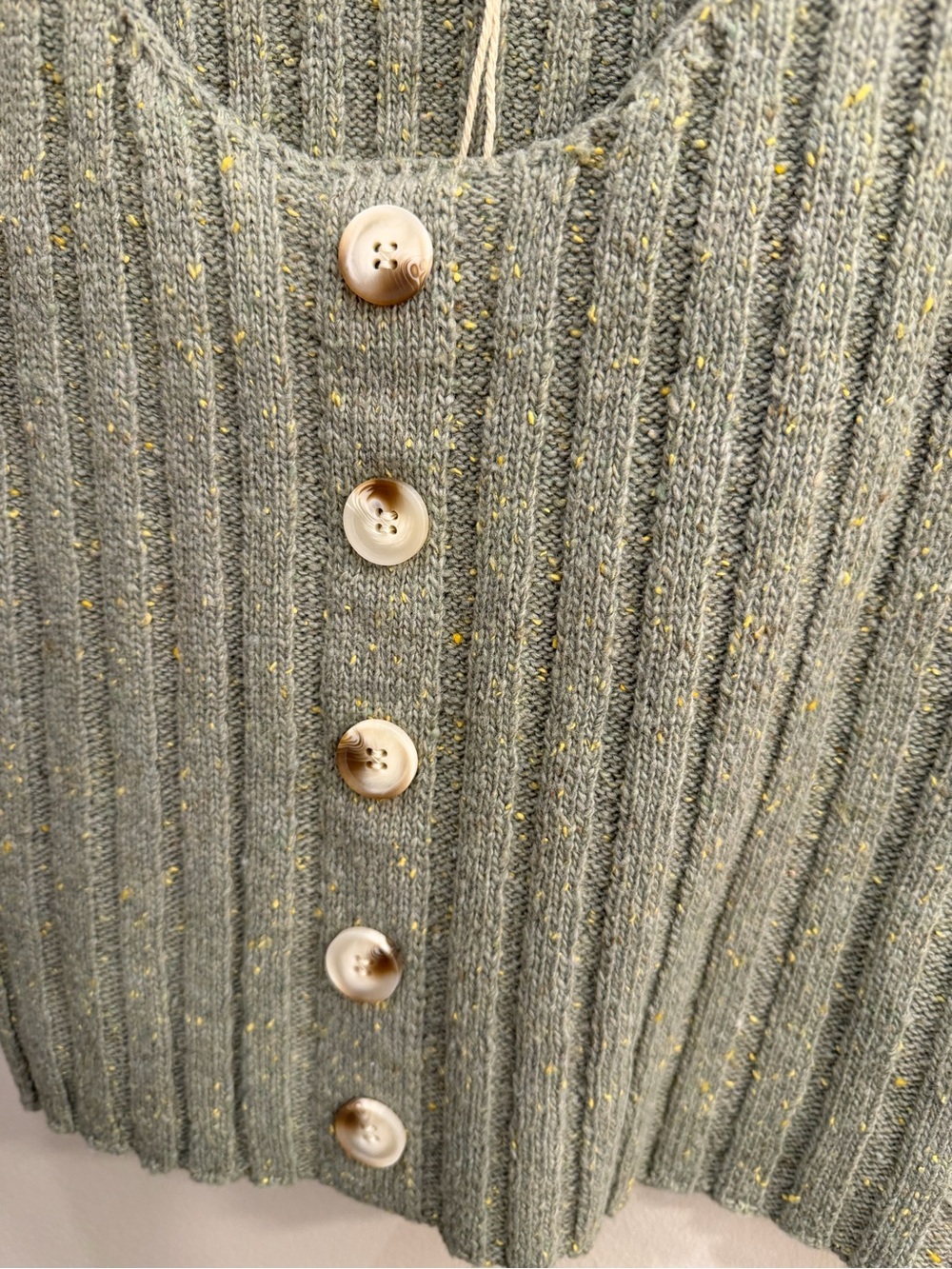 Hem & Thread Ribbed Sage Green Knit Top - Picture 3 of 6
